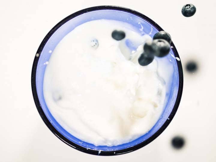 the end product - fruit-based yogurt 